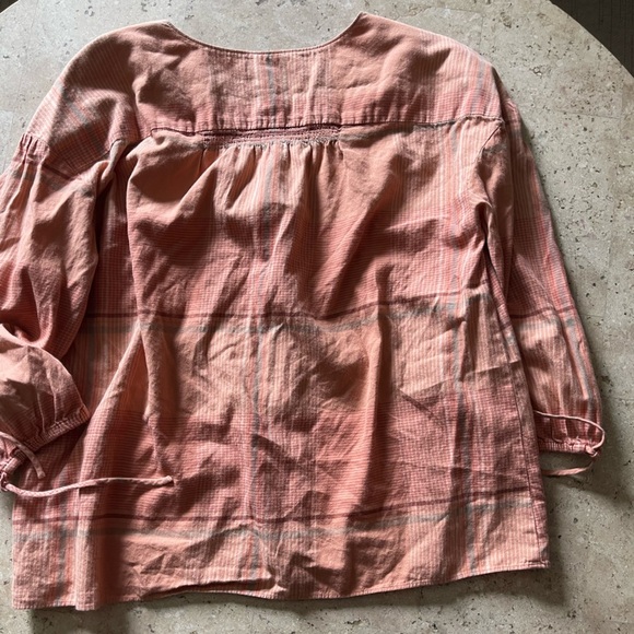 Madewell Pink Relaxed Button Down Shirt - Picture 7 of 8